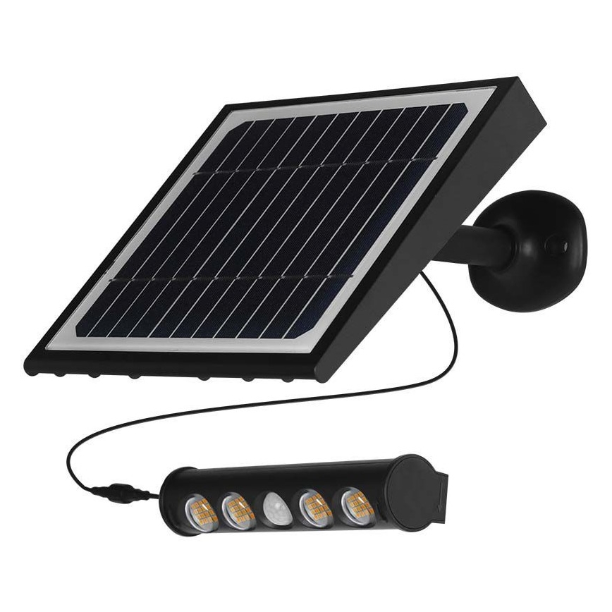 Iluminação solar de parede LED com sensor LED/8W/3,7V IP65 3000K