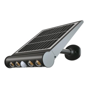 Iluminação solar de parede LED com sensor LED/8W/3,7V IP65 6000K