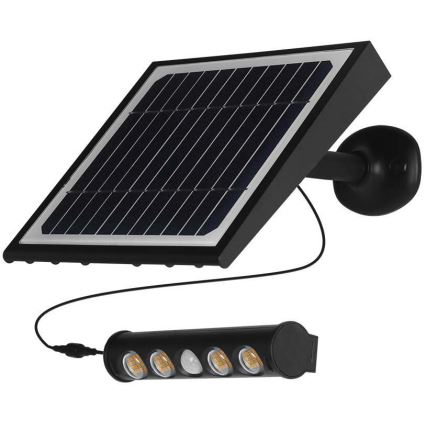 Iluminação solar de parede LED com sensor LED/8W/3,7V IP65 6000K
