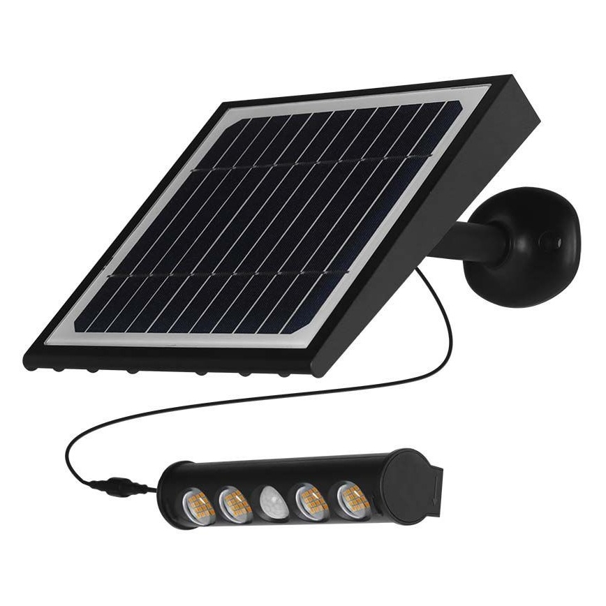 Iluminação solar de parede LED com sensor LED/8W/3,7V IP65 6000K