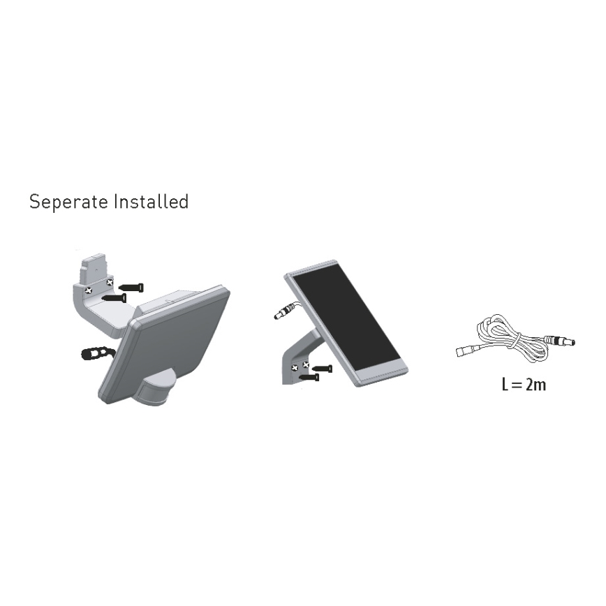 Iluminação solar de parede LED com sensor LED/8W IP54