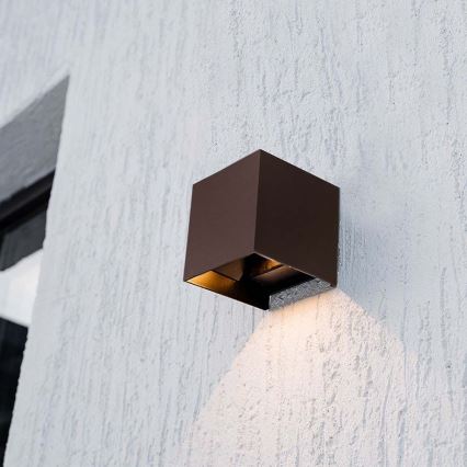 Iluminação solar de parede LED com sensor LED/9W/3,7V 3000/4000/5000K 2600 mAh IP65 castanho