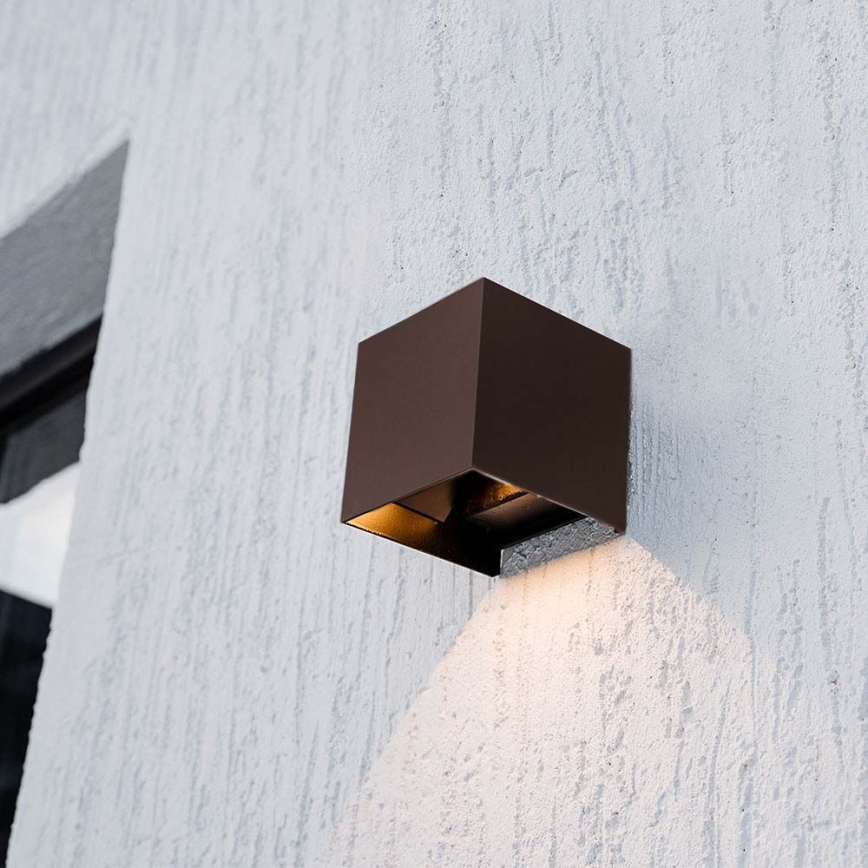 Iluminação solar de parede LED com sensor LED/9W/3,7V 3000/4000/5000K 2600 mAh IP65 castanho