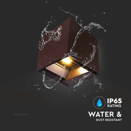 Iluminação solar de parede LED com sensor LED/9W/3,7V 3000/4000/5000K 2600 mAh IP65 castanho