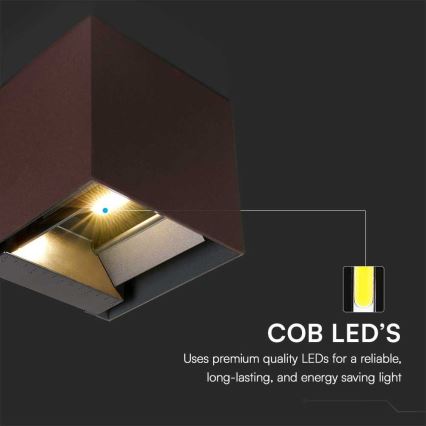 Iluminação solar de parede LED com sensor LED/9W/3,7V 3000/4000/5000K 2600 mAh IP65 castanho