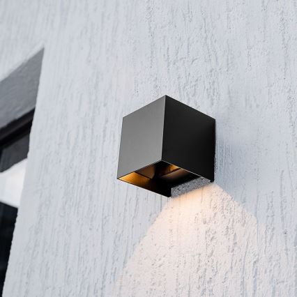 Iluminação solar de parede LED com sensor LED/9W/3,7V 3000/4000/5000K 2600 mAh IP65 preto