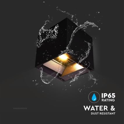 Iluminação solar de parede LED com sensor LED/9W/3,7V 3000/4000/5000K 2600 mAh IP65 preto