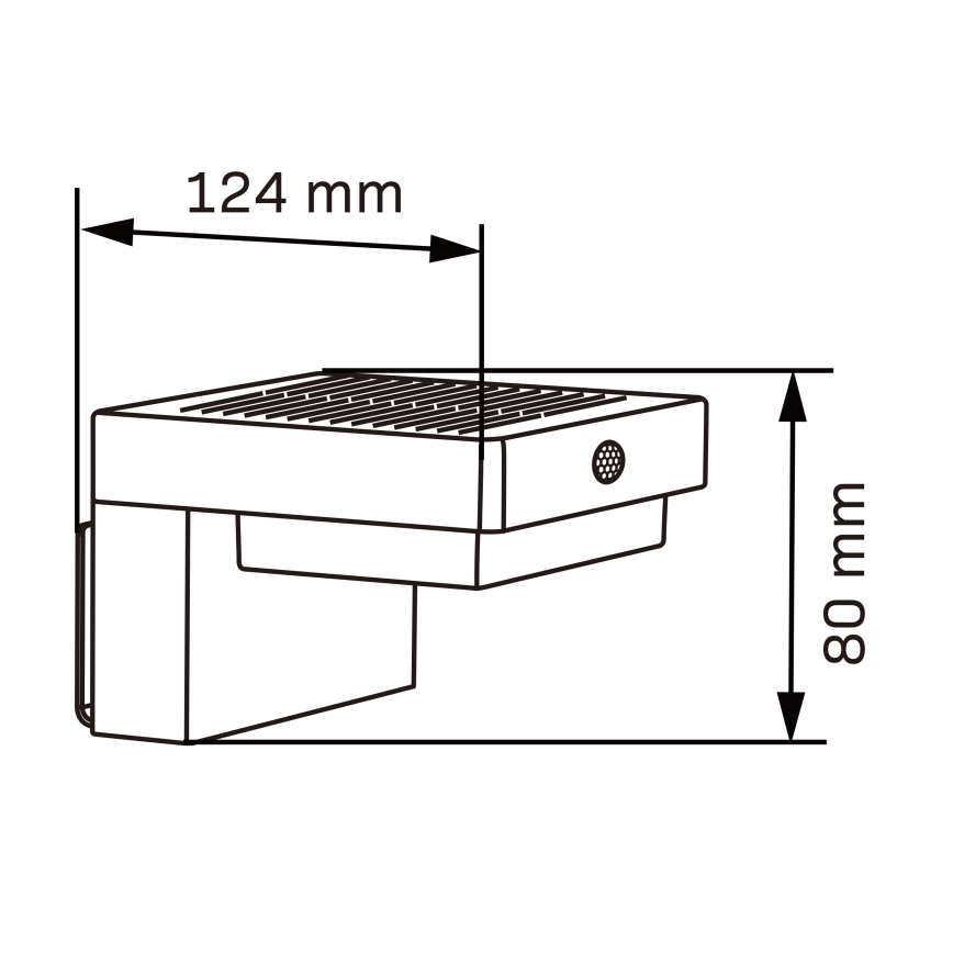 Iluminação solar de parede LED com sensor MALI LED/4,5W/3,7V 2000 mAh IP44 preto