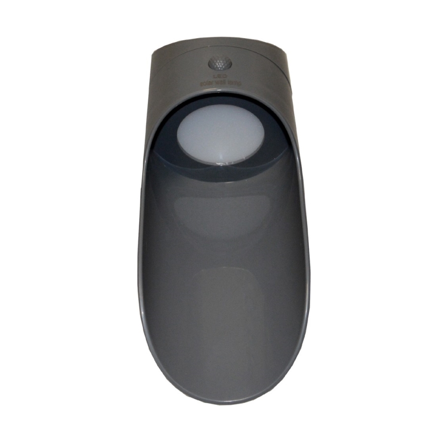 Iluminação solar de parede LED com sensor PALESA LED/1W/3,7V IP65 1800 mAh cinzento