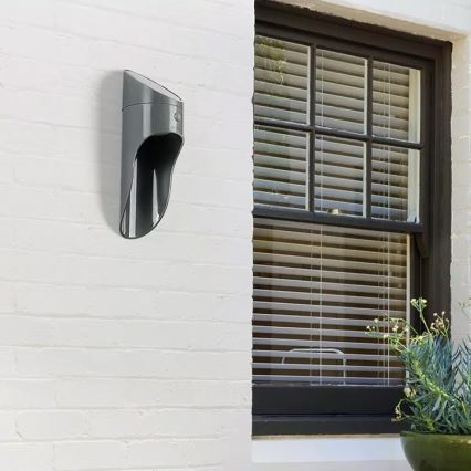 Iluminação solar de parede LED com sensor PALESA LED/1W IP65 cinzenta