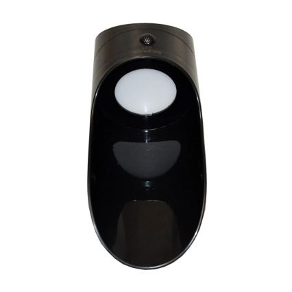 Iluminação solar de parede LED com um sensor PALESA LED/1W IP65 preta