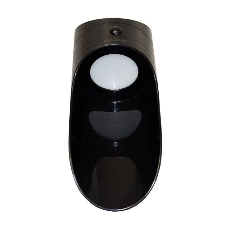 Iluminação solar de parede LED com um sensor PALESA LED/1W IP65 preta