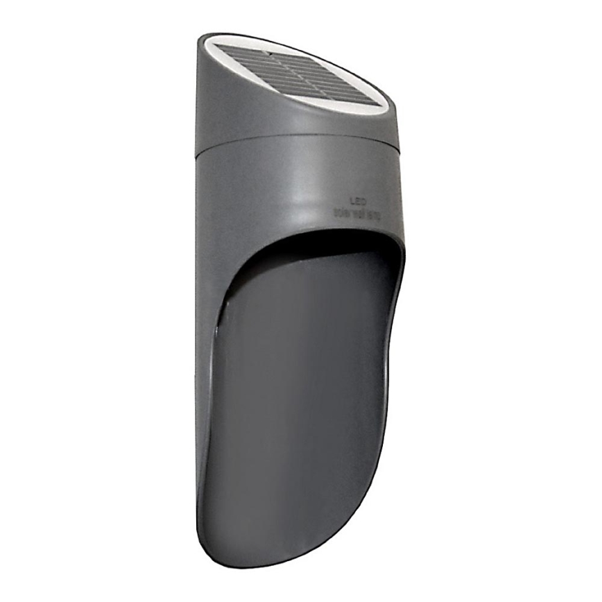 Iluminação solar de parede LED PALESA LED/1W IP65 cinzenta