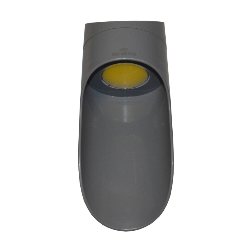 Iluminação solar de parede LED PALESA LED/1W IP65 cinzenta