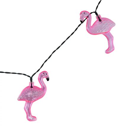 Iluminação solar LED 10xLED IP44 flamingo