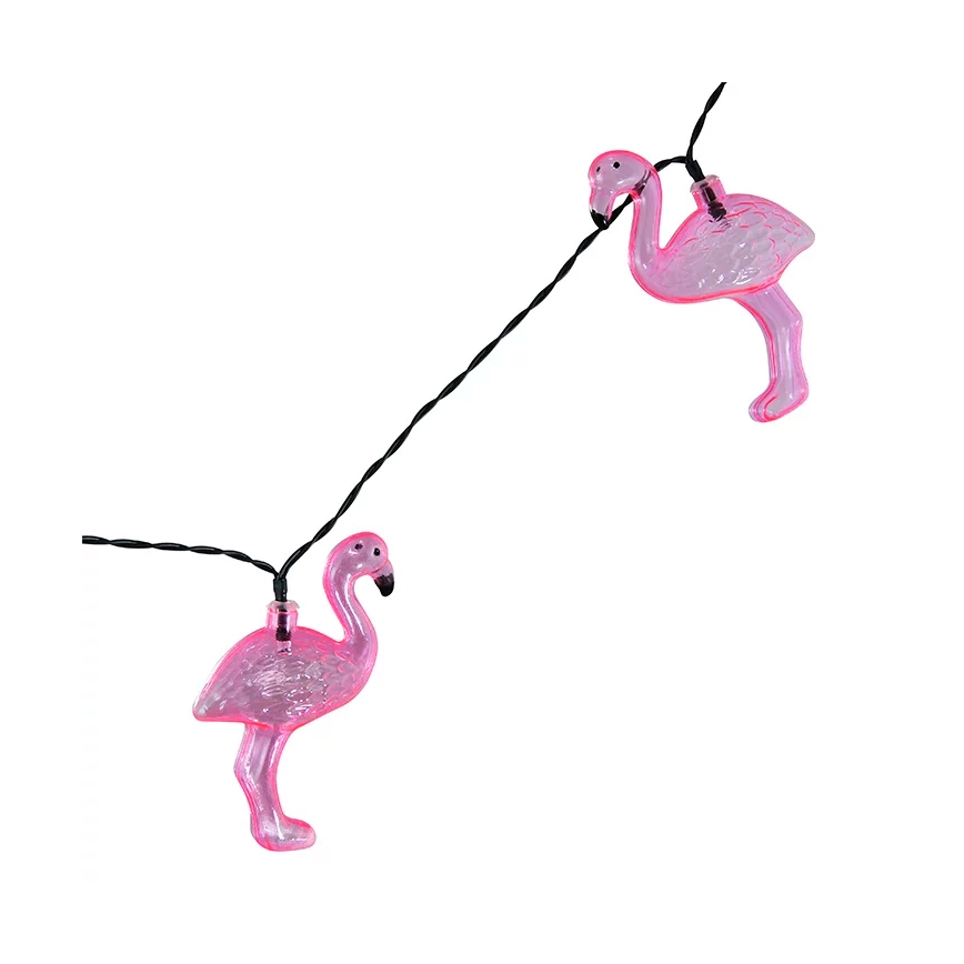 Iluminação solar LED 10xLED IP44 flamingo