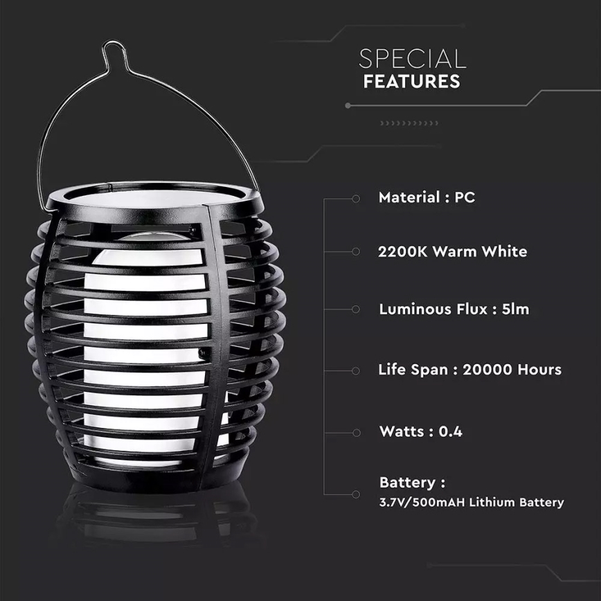 Iluminação solar LED 4 em 1 1xLED/0,45W/3,7V IP44