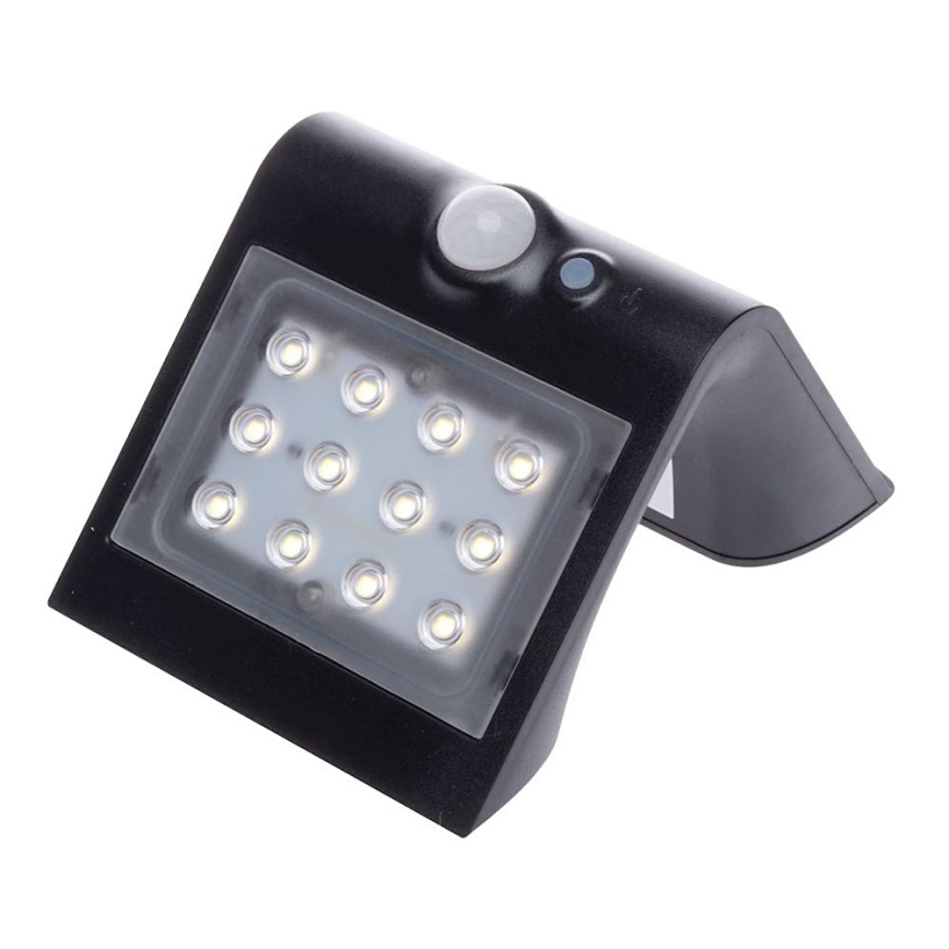 Iluminação solar LED com sensor de movimento e de anoitecer LED/1,5W/1200 mAh 3,7V IP65