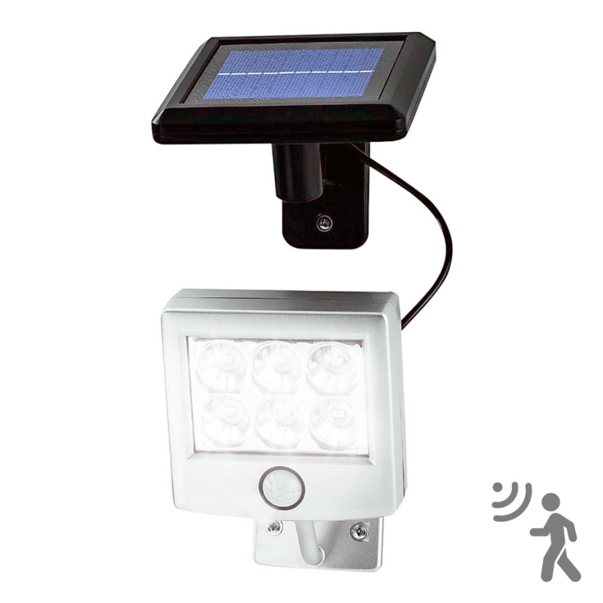 Iluminação solar LED com sensor de movimento e de crepúsculo LED/3xAA IP44