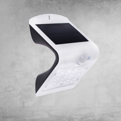 Iluminação solar LED com sensor de movimento e de anoitecer LED/1,5W/1200 mAh 3,7V IP65