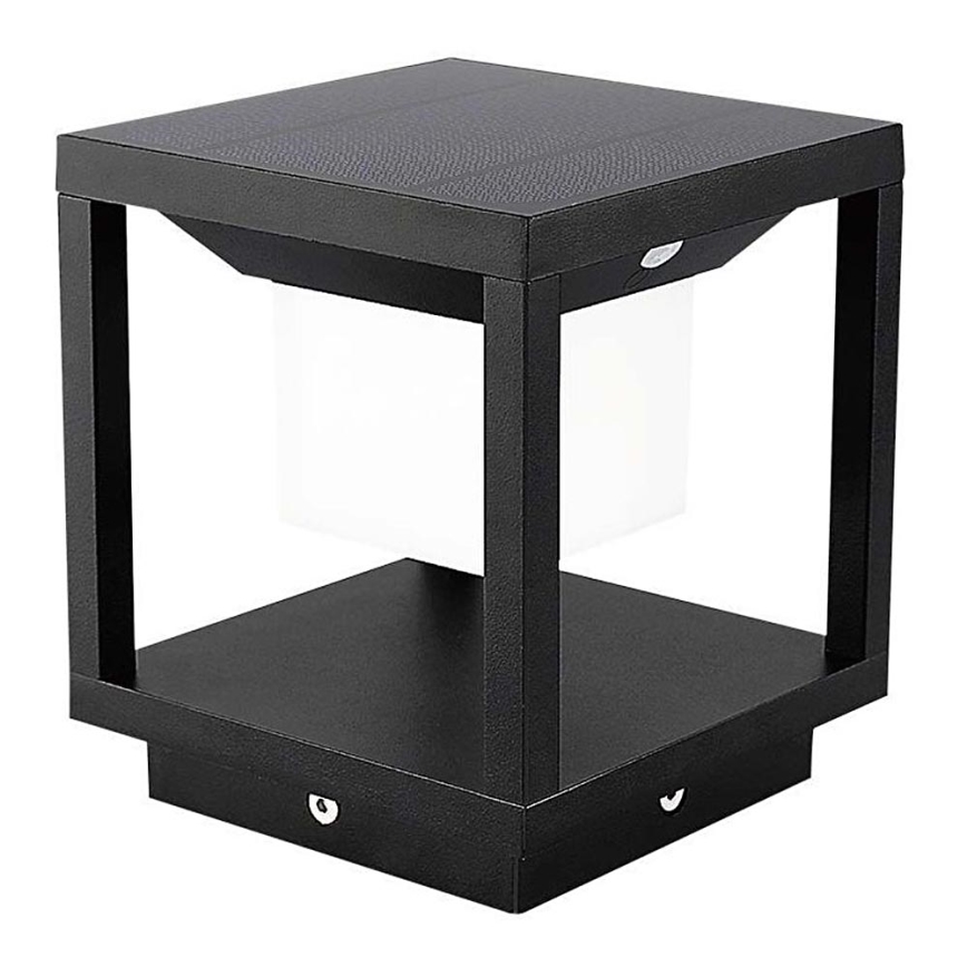 Iluminação solar LED com sensor LED/2W/5,5V 3000K IP65 preto