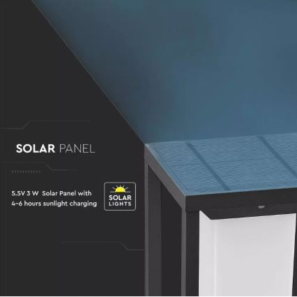 Iluminação solar LED com sensor SAMSUNG CHIP LED/2W/3,7V IP65