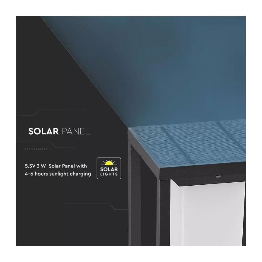 Iluminação solar LED com sensor SAMSUNG CHIP LED/2W/3,7V IP65