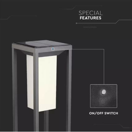 Iluminação solar LED com sensor SAMSUNG CHIP LED/2W/3,7V IP65