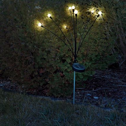 Iluminação solar LED FIORINI 8xLED/1,2V 600mAh IP44 preto