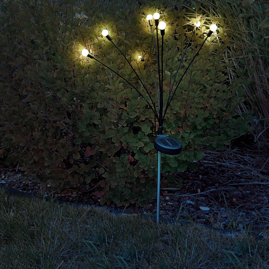 Iluminação solar LED FIORINI 8xLED/1,2V 600mAh IP44 preto
