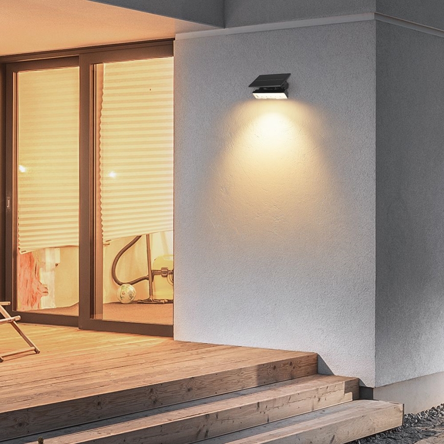 Iluminação solar LED LED/0,9W/3,7V 3000K IP65 preto