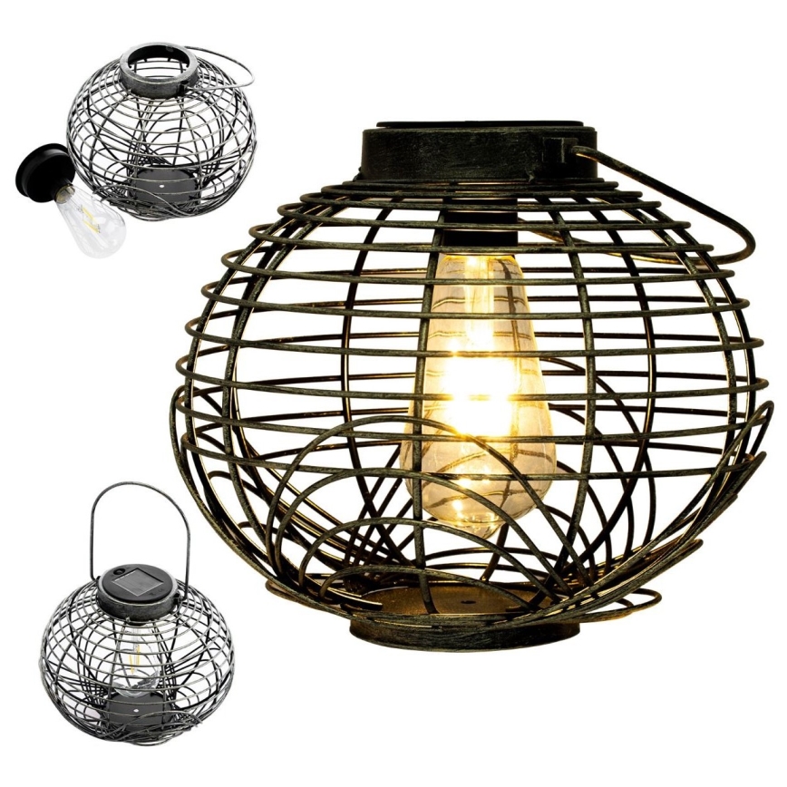 Iluminação solar LED LUISA 1xE27/1,2V IP44