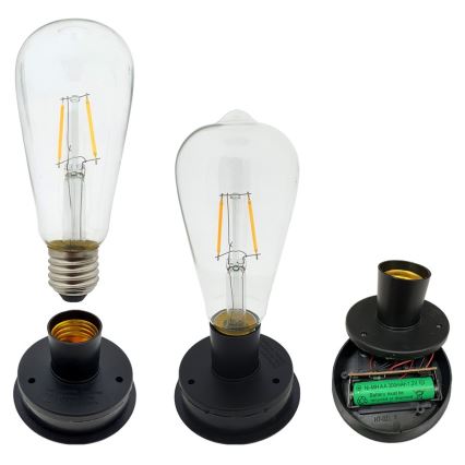 Iluminação solar LED LUISA 1xE27/1,2V IP44