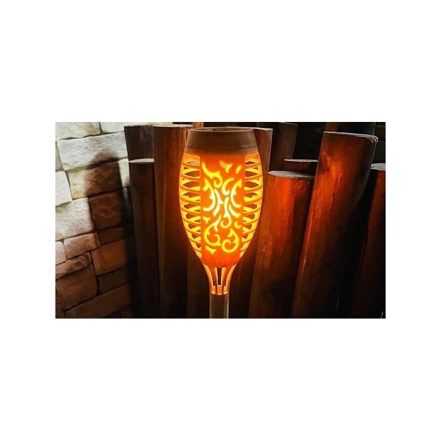 Iluminação solar LED MINISPARK BAMBOO LED/1,8W/5,5V IP44 bege