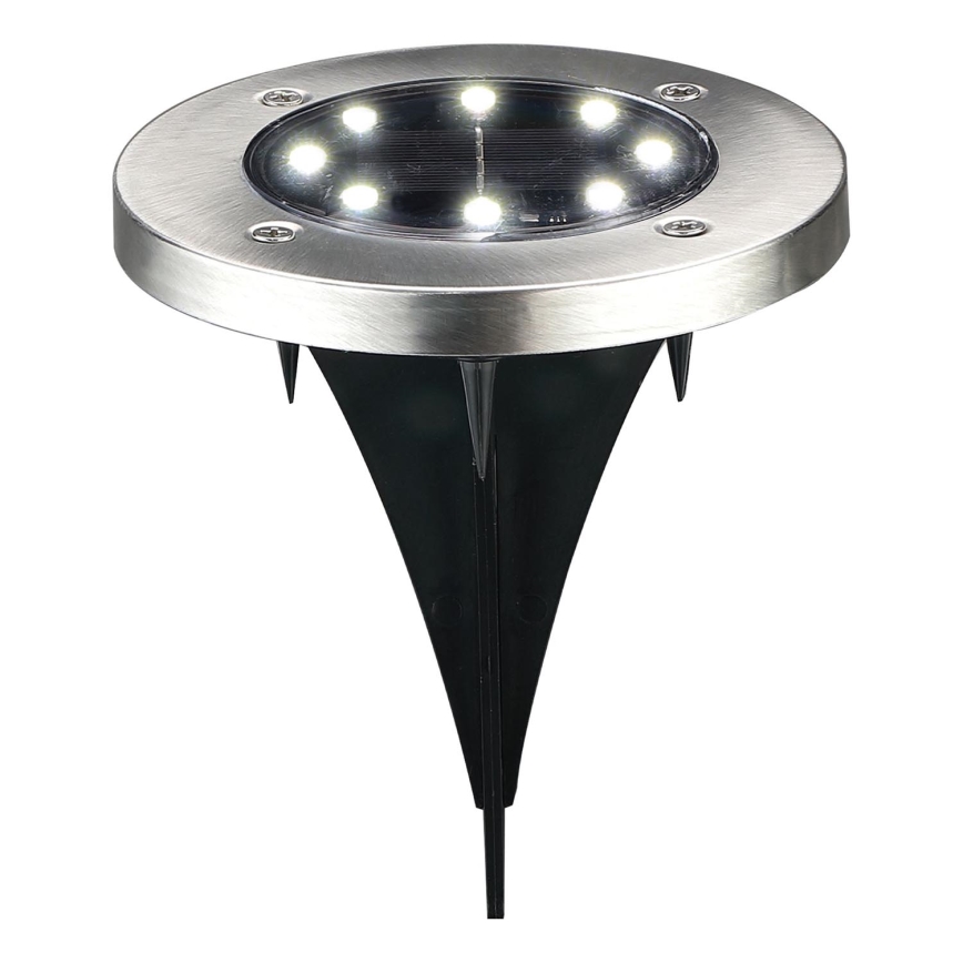 Iluminação solar LED para caminho de acesso SOLLY LED/1,2V 6500K diâmetro 11,5 cm 300 mAh IP44 cromado mate