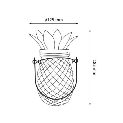 Iluminação solar LED PINEAPPLE LED/1,2V IP44