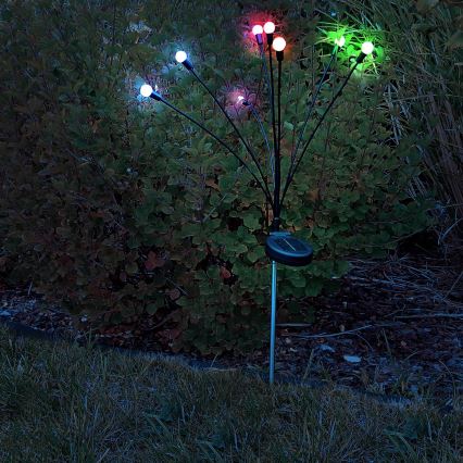 Iluminação solar LED RGB FIORINI 8xLED/1,2V 600mAh IP44 preto