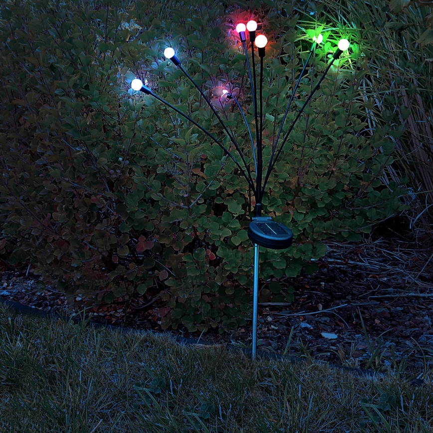 Iluminação solar LED RGB FIORINI 8xLED/1,2V 600mAh IP44 preto