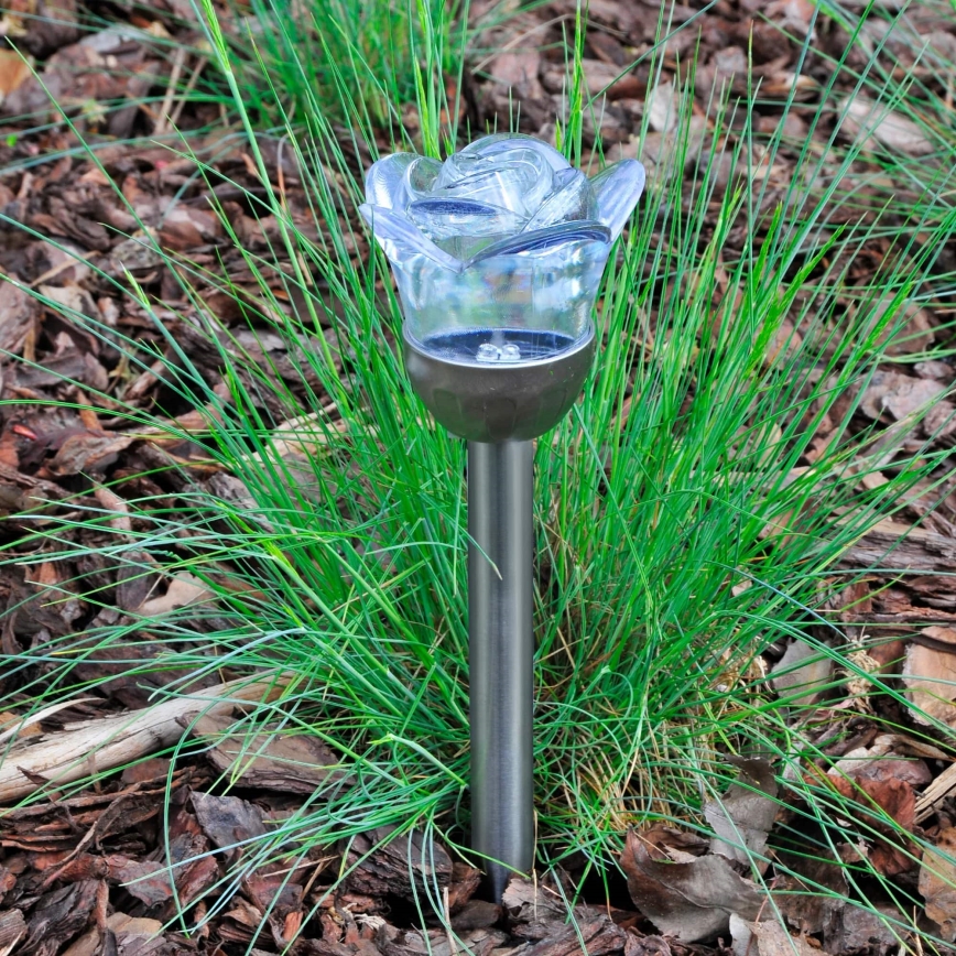 Iluminação solar LED RGB ROSE LED/1,2V IP44