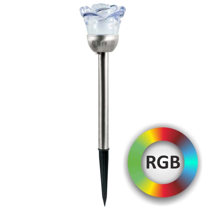 Iluminação solar LED RGB ROSE LED/1,2V IP44
