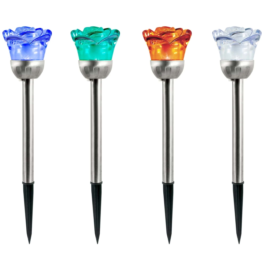 Iluminação solar LED RGB ROSE LED/1,2V IP44