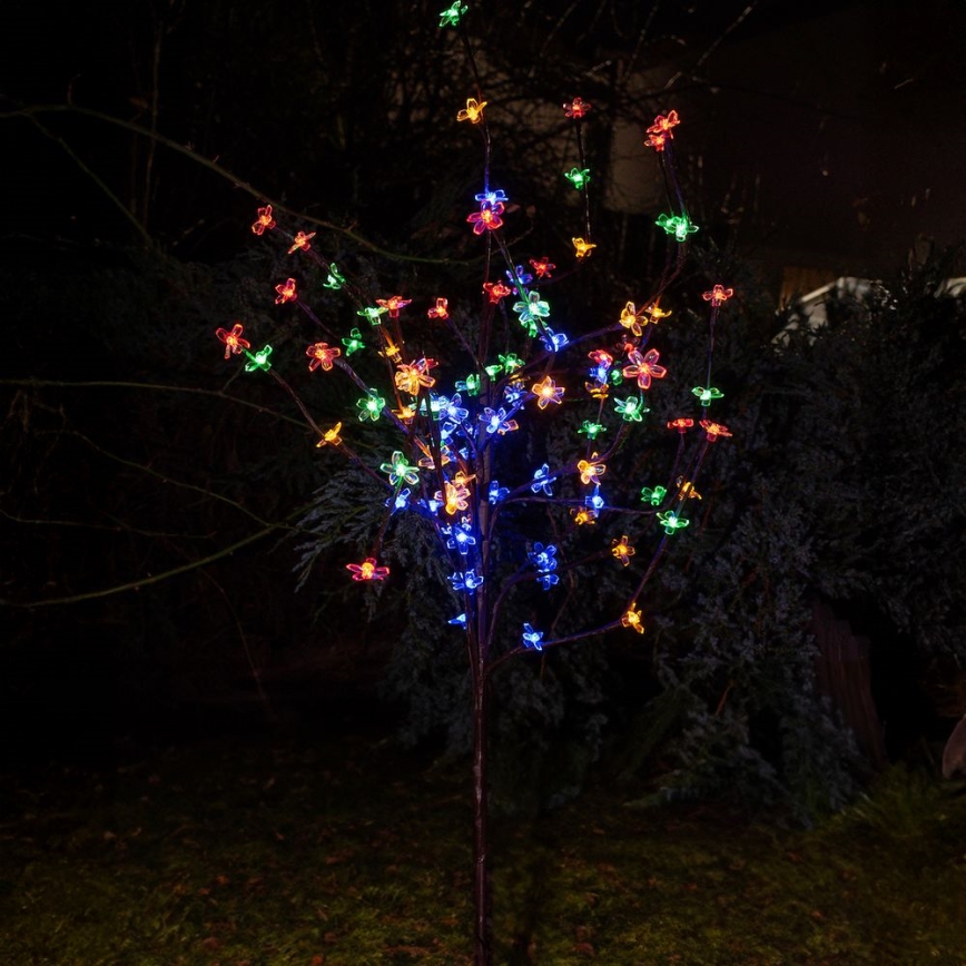 Iluminação solar LED RGBW TREE LED/0,1W/1,2V 600 mAh IP44 castanho