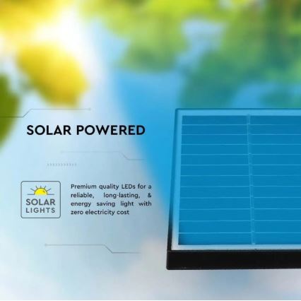 Iluminação solar LED SPIKE LED/2W/5,5V IP65 3000K