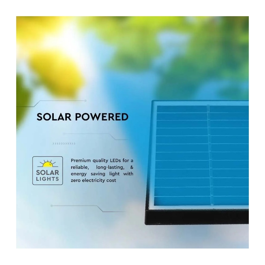 Iluminação solar LED SPIKE LED/2W/5,5V IP65 3000K