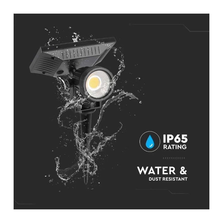 Iluminação solar LED SPIKE LED/2W/5,5V IP65 3000K
