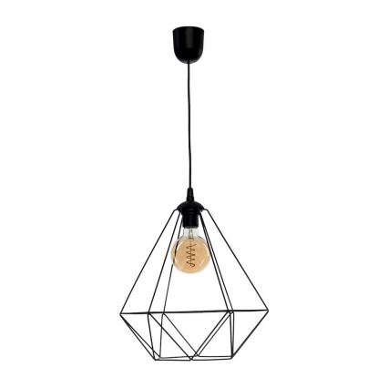 Iluminação suspensa BASKET 1xE27/60W/230V preta