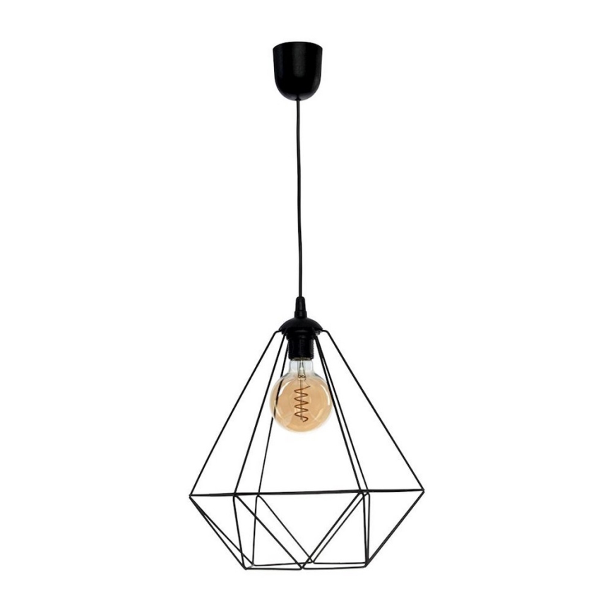 Iluminação suspensa BASKET 1xE27/60W/230V preta