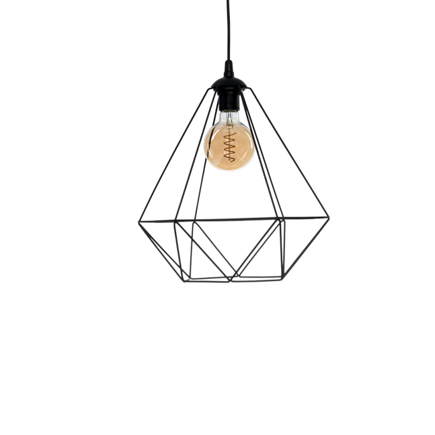 Iluminação suspensa BASKET 1xE27/60W/230V preta