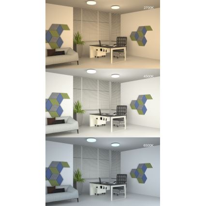 Luz de teto fosca LED com controlo remoto LED/42W/230V 40 cm
