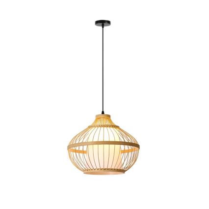 Candeeiro suspenso PINCHOS 1xE27/40W/230V diâmetro 40 cm bambu